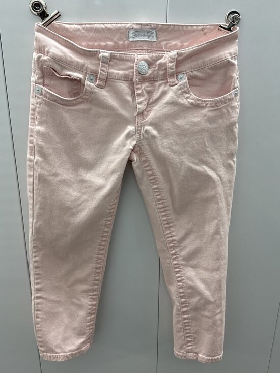 Seven7 Women’s Pink Denim Capri Jeans Size 2 Stretch - Picture 1 of 13
